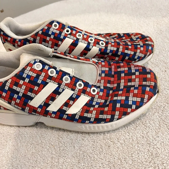 Adidas Men's Athletic Torsion ZX Flux Running Shoes 6.5 Blue Red USA America - Picture 11 of 12